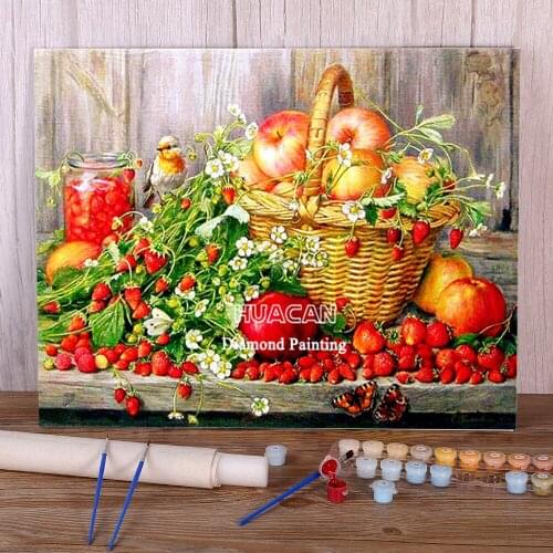 Flowers Fruit DIY Painting By Numbers Kit Acrylic Paints 50*70 Picture By Numbers Photo Handmade For Adults Wholesale