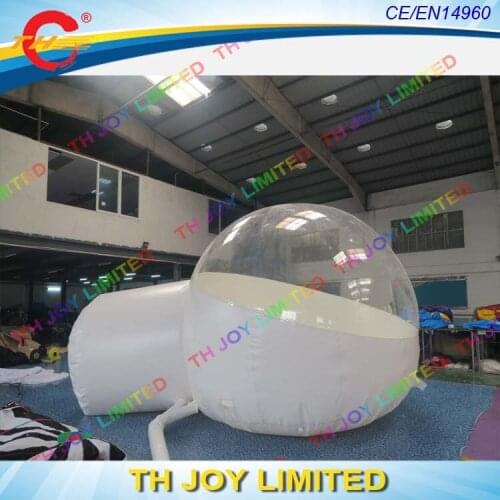 DDU term!5m/6m inflatable bubble tent,semi-tranparent outdoor inflatable dome tent with tunnel,clear bubble tent inflatable