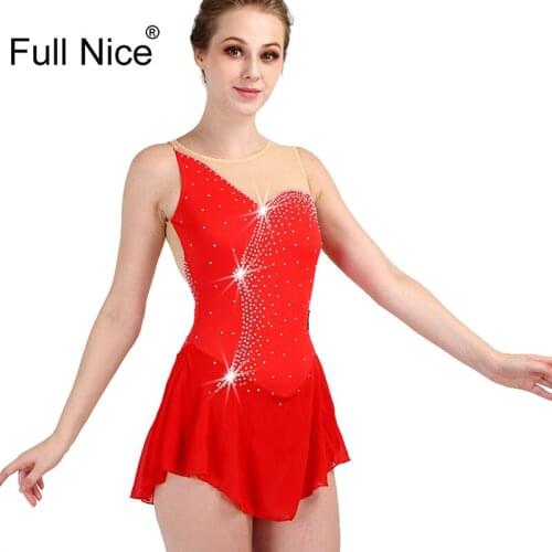 New Figure Skating Dress Womens/Girls'Ice Skating Dress Rhinestone/Sequin Performance/ Practise/Leisure figure skating costume
