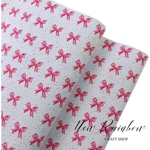 New Rainbow 30x138cm/Roll Lovely Pink Bow Litchi Faux Leatherette Baby Bow Making Material, DIY Crafts, Earrings,Accessories