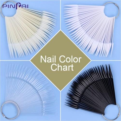 Pointed Oval Shape Nail Gel Polish Color Display Chart False Nails Tips Showing Card Shelf Nail Varnish Color Showing Chart Tool