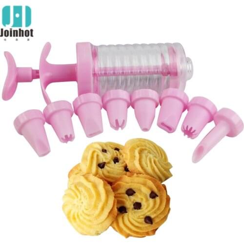 Baking Tool Plastic Piping Device 8 Pieces 8 Head Flower-making Gun Milking Nozzle Biscuit Cookie Decorating Head