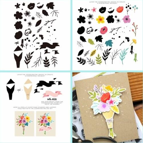 Bouquets Clear Stamps For DIY Scrapbooking Photo Album HandCraft Paper Cards Decoration Transparent Stempels Silicone Seal New