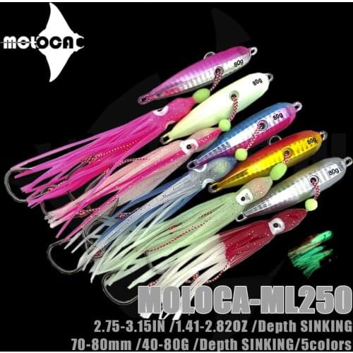 Inchiku Rubber Jig Fishing Lure Weights 40-80g Metal Isca Artificial Glow In The Dark Bait Squid Hook Bass Pesca Accesorios Mar
