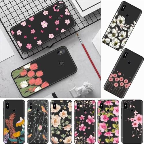Dried flowers pink Phone Case For Xiaomi Redmi mi note max 3 5 6 8 9 10 t S SE lite pro Soft Silicone Shell Cover Funda