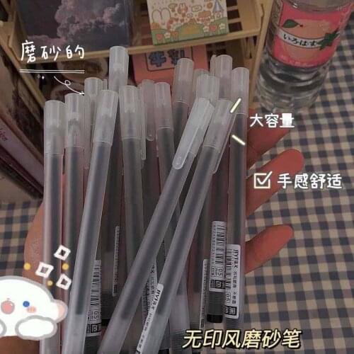 Special Offer MJ White Frosted Gel Pen 0.5mm 10/5PCS Large Capacity Quick Dry Gel Pen for Students