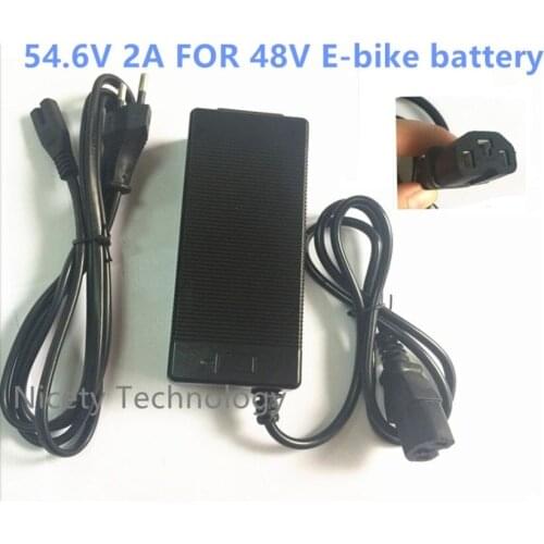 54.6V2A charger 54.6v 2A electric bike lithium battery charger for 48V lithium battery pack 54.6V2A charger with IEC connector