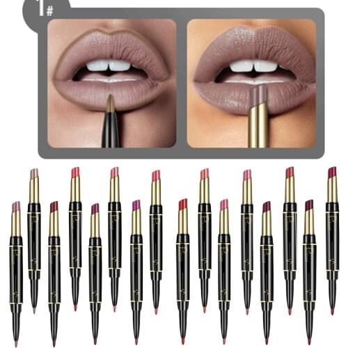 1 Piece Womens Double-end Lip Liner Lipsticks Pencil For Lips Makeup