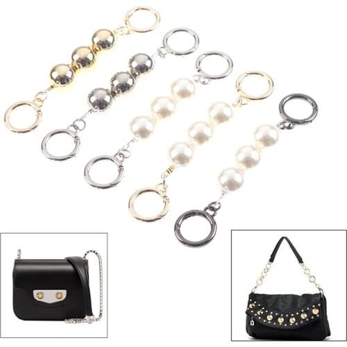 1PCS Imitation Pearl Bead Bag Chain Bag Extender Strap Replacement Chain Strap For Purse Handbag Shoulder Bag Chain Accessories