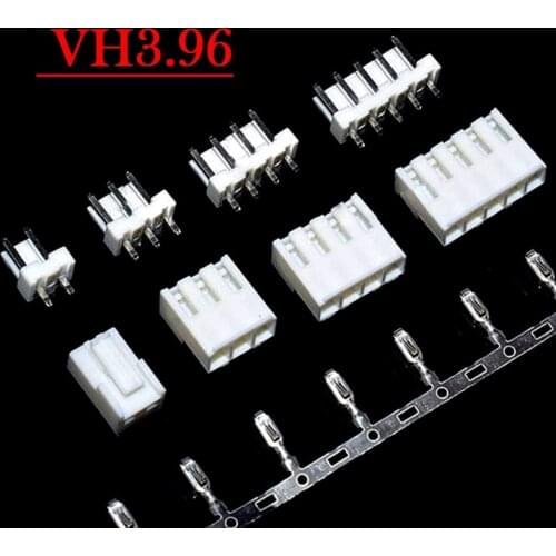 10Sets straight pin VH3.96mm connectors /shell/terminals 2P/3/4/5/6/7/8/9 /10P 10pcs Male+10pcs Plastic shell+10PCS terminal