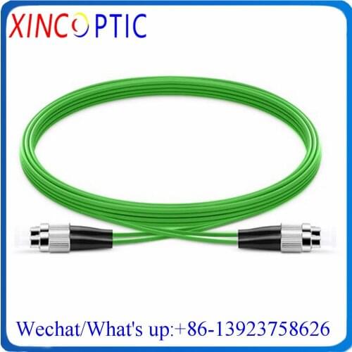 10Pcs FC-FC MM DX OM5 3.0mm 1/2/3/4/5/10M Lime Green Wideband PVC(OFNR) Multimode Duplex FCUPC Fiber Optic Patch Cord/Lead Cable