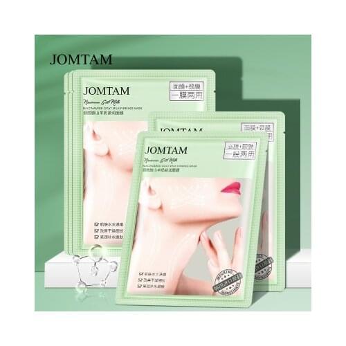 10Pcs Niacinamide Goat Milk Neck Firming Mask Moisturizing Improving Fine Lines Faicial Mask Sheet Face Skin Care