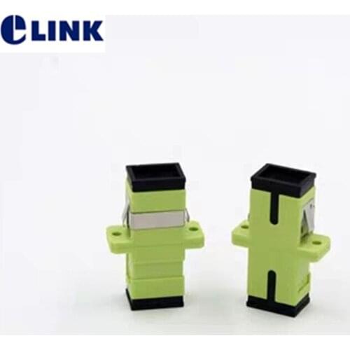 50pcs fiber optic SC adapter OM5 Lime Green ftth coupler simplex free shipping SC upc optical fiber adapter OM5 IL