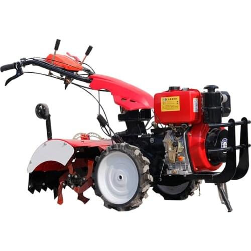 Gasoline diesel micro tillage small tractor trenching loose soil hitting field tillage tiller
