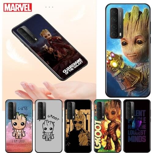 Marvel I am Groot For Huawei Y9S Y9A Y9 Y8P Y8S Y7P Y7A Y7 Y6S Y6 Y5P Y5 PRO Lite Prime 2020 2019 2018 Phone Case
