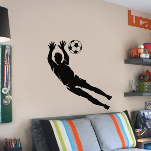 Available In Numerous Sizes Vinyl Wall Stickers Sports Football Goalkeeper Wall Art Decal For Teens Room Boy Bedroom Decor 4187