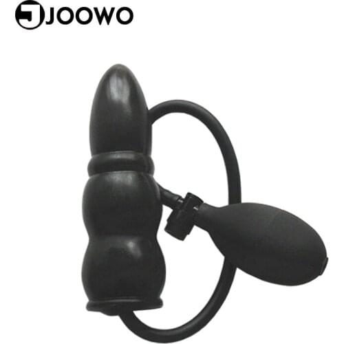 Erotic Inflatable Anal Plug Dildo Butt Sex Toys for Women Men Gay Backyard Massager Anale Plugs Stopper Black