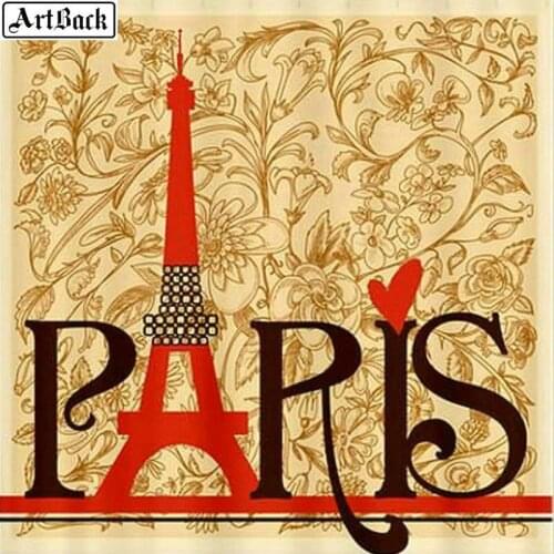 Paris landscape 5d diy diamond painting cross stitch full square diamond mosaic 3d diamond embroidery crafts stickers