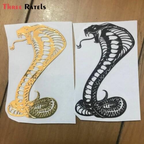 Three Ratel cool MT-66 snake cobra 3D metal sticker Stickers for Laptop Skateboard Home Decoration Car Scooter Decal
