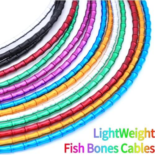 1900mm Bicycle Brake Shift Cable Set CNC Bamboo Aluminum Alloy Links MTB Road Bike Derailleur Brake Cable