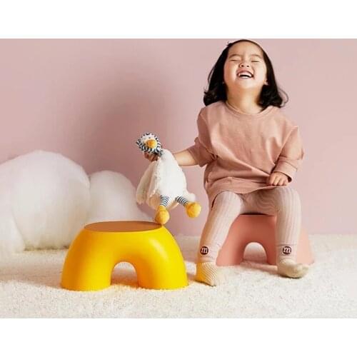 Cute Children Stool Plush Chair Cushion Child Seat Cushion Sofa Mat Home Sofa Rainbow Chair Home Childrens Stool Decor Gift