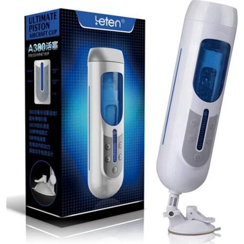 Leten A380 Piston Automatic Male Masturbator Hands Free Artificial Vagina wibratory sexo Cunt Voice Interaction Sex Toys for Men