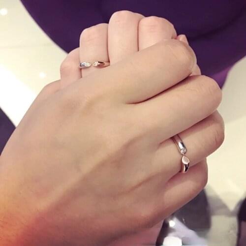 Couple Ring Fashion New Style Two Color Ring Gold Plated Silver Plated Ring Mens and Womens Engagement Wedding Party Jewelry