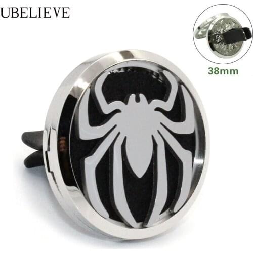 Hot Spider Car Vent Diffuser Clip 38mm Aromatherapy Essential Oil Car Air Freshener Diffuser Locket Hollow Car Perfume Locket