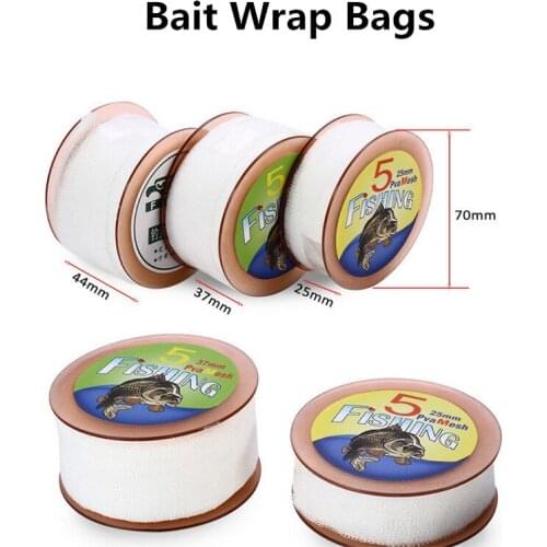 Practical 5m Water Dissolving PVA Mesh 25/37/44mm Carp Fishing Bait Wrap Soluble Bags Fishing Lure Accessories Artifact Tools