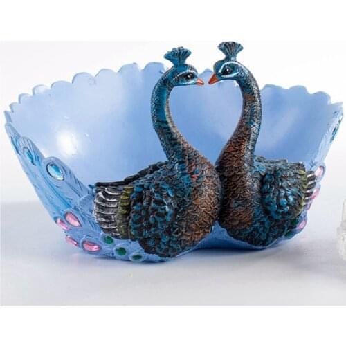 Simple Simulation Peacock Green Planting Flowerpot Home Balcony Resin Decoration Succulent Flowerpot Creative Garden Decoration