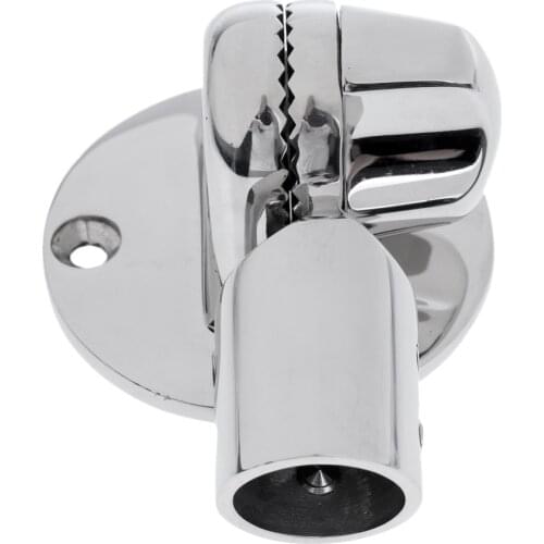 Adjustable Stainless Steel Marine Boat 7/8" Antenna Ratchet Deck Base Mount