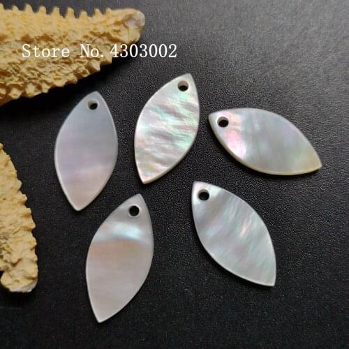 200pcs/lot 10x20mm Natural Marquise Cut Mother of Pearl shell for DIY Jewelry Leaf Cut & Marquise Slice MOP Pearl shell