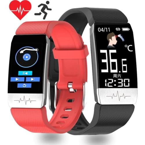 Smart Watch with Temperature Measure ECG Heart Rate Blood Pressure Monitor Weather Forecast Music Control Smartwatch Men Women