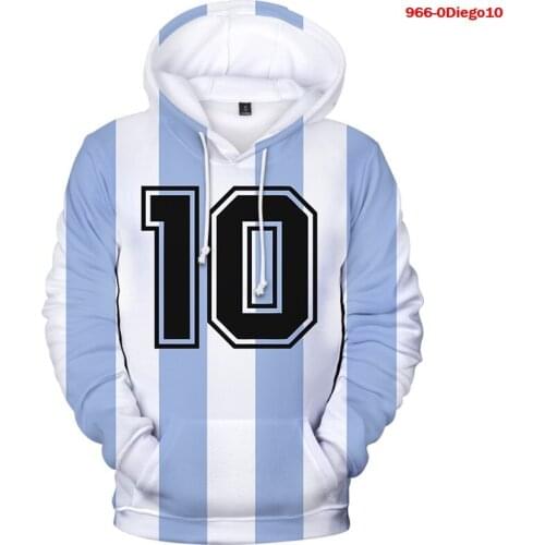 Hoodies 3D Print Moletom Diego Armando Maradona Sweatshirts Popular Men Women Tracksuit Hot Sale Unisex Sportswear Spring Autumn