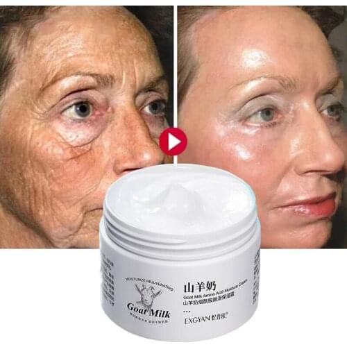 Moisturizing Wrinkle Cream Goat Milk Niacinamide Essence Fade Fine Lines Firm Shrink Pores Anti Aging Whitening Face Creams 140G