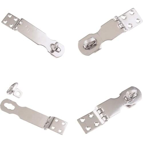 4 packs 97mm/63mm Padlock Hasp Door Clasp Gate Lock Stainless Steel Twist Knob for Door Window Security