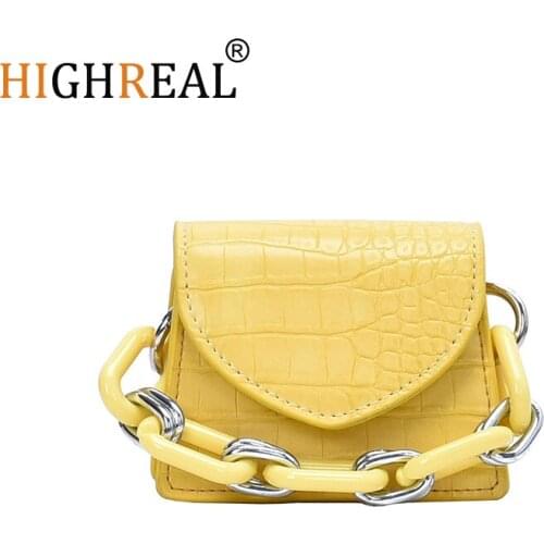 Female Shoulder Handbags Crocodile Pattern PU Leather Crossbody Bags for Women 2020 Chain Mini Purses Travel Cross Body Bag