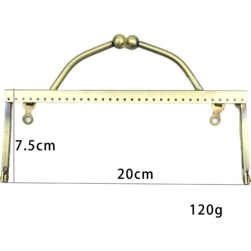 Women DIY handbag making bracket feet purse frame metal clasp smooth surface kiss buckle handle 5pcs/lot