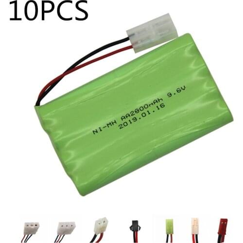 9.6v 2800mah NiMH Battery AA 9.6v Rechargeable Battery pack For Rc toy Car Tanks Trains Robot Boat Gun spare parts 10pcs