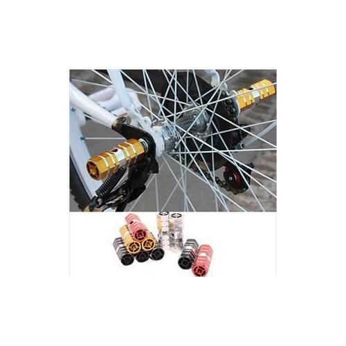 2pcs/Pair New Aluminum Nonslip MTB Bike Bicycle Pedal Front Rear Axle Foot Pegs BMX Footrest Lever Cylinder Bike Accessories