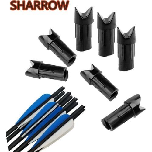 30/50/100Pcs Crossbow Arrow Nocks Half Moon Tails OD8.8mm ID7.6mm Arrow Shaft DIY Tools Outdoor Practice Archery Accessories