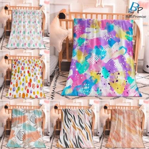 Colourful Dots Painting Pattern 3D Print For Living Room Bedroom Bed Home Office Super Soft Warm Blanket Decor Customize