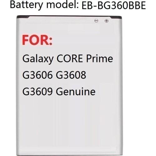 Battery For Galaxy CORE Prime G3606 G3608 G3609 Genuine EB-BG360BBE EB-BG360CBE EB-BG360CBC 2000mAh