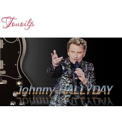 Diy Diamond Embroidery Needlework 5D DIY Johnny Hallyday Diamond Painting Full Square&round Rhinestones Mosaic Home Decoration