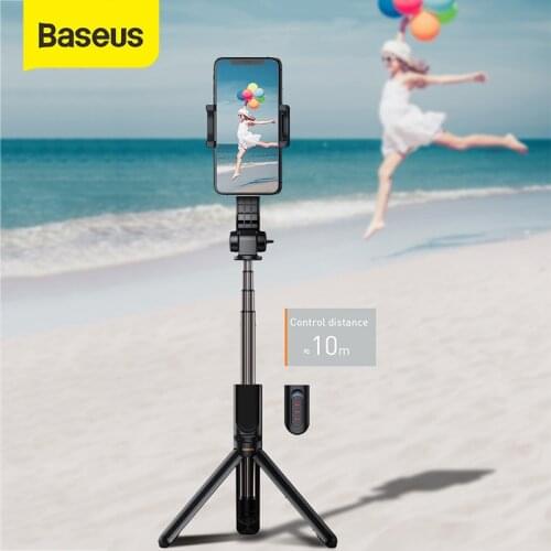 Baseus Bluetooth Selfie Stick Wireless Monopod Balance Handle Sports Camera Mini Camera Video Tripod for iPhone IOS Android