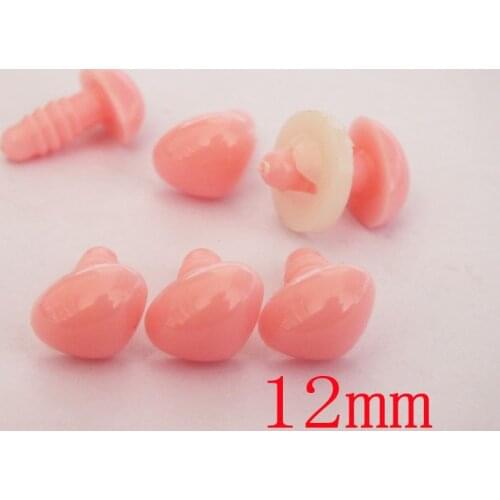 Free Shipping!! 60 pcs/lot 12mm black Color Triangle Safety Nose / Plastic Nose /Toy nose