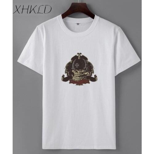 XHKLD Brand summer o-neck tshirts mens short sleeve Cartoon Streetwear loose Fitness Casual Tops Tees Camisetas Hombre Camisa