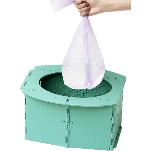 Kids Portable Toilet Seat Outdoor Travel Camping Car Folding Potty Toilet Supplies with Plastic Bags for Baby