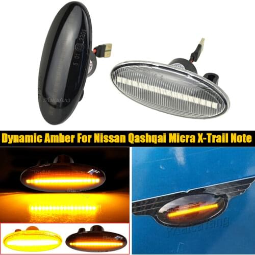 Car Accessories LED Side Marker Light Dynamic Turn Signal Light For Nissan Qashqai J10 X-trail T31 Cube Juke Micra K13 Note E11