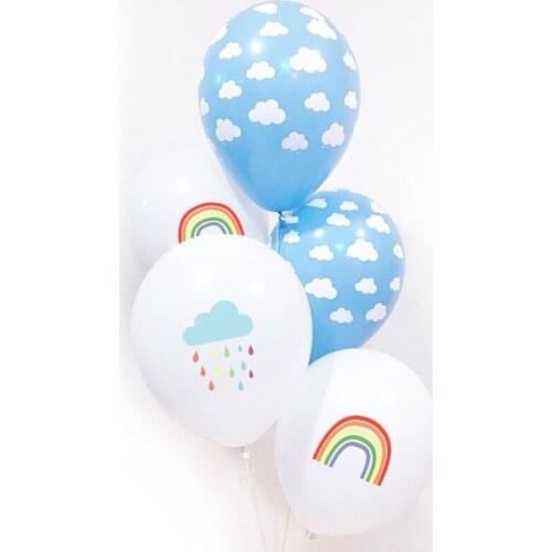 10pcs Rainbow colorful latex balloon raindrop decoration childrens toys birthday party party baby shower decoration